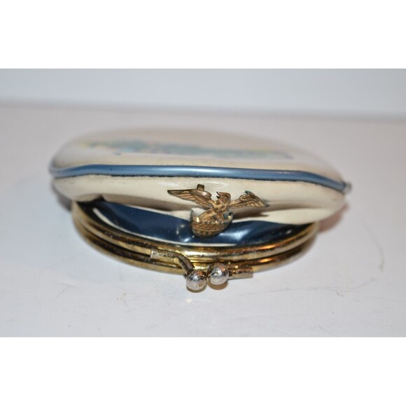 Vtg Military Leather Cap Hat Coin Purse Eagle change souvenir Mexico - Picture 10 of 10